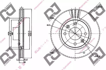 Тормозной диск DJ PARTS BD1183